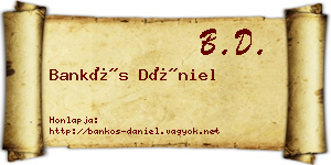 Bankós Dániel névjegykártya